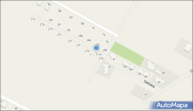 Falenty Nowe, Willowa, 17b, mapa Falenty Nowe