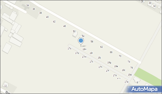 Falenty Nowe, Willowa, 19p, mapa Falenty Nowe