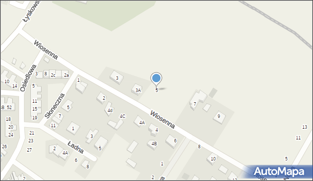 Fasty, Wiosenna, 5, mapa Fasty