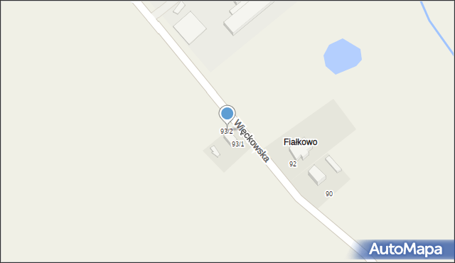 Fiałkowo, Więckowska, 93/2, mapa Fiałkowo