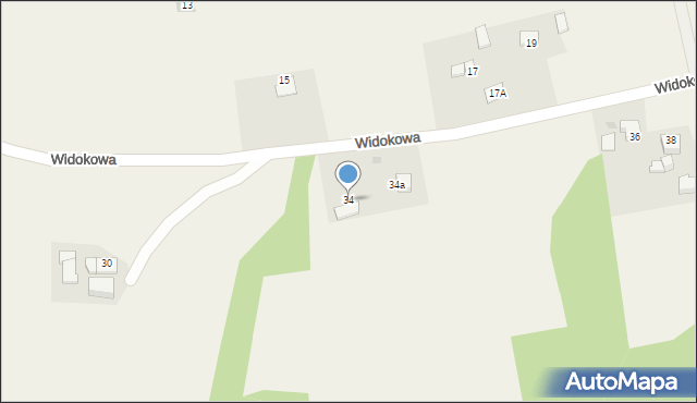 Frydrychowice, Widokowa, 34, mapa Frydrychowice