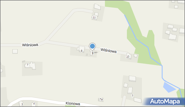 Frydrychowice, Wiśniowa, 9, mapa Frydrychowice