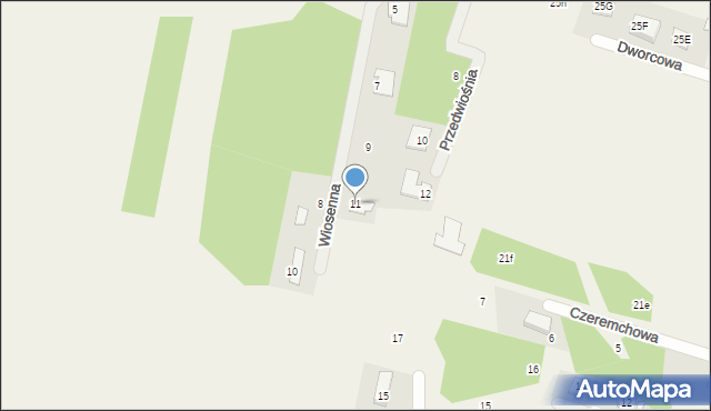 Gabryelin, Wiosenna, 11, mapa Gabryelin