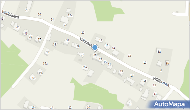 Gaj, Widokowa, 25, mapa Gaj