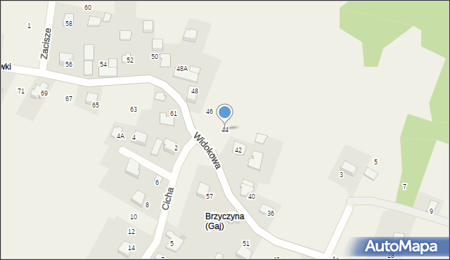 Gaj, Widokowa, 44, mapa Gaj