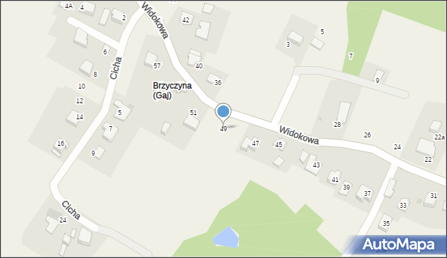 Gaj, Widokowa, 49, mapa Gaj