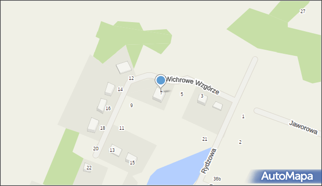 Gajewo, Wichrowe Wzgórze, 7, mapa Gajewo