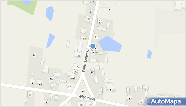 Galewice, Wieruszowska, 13, mapa Galewice