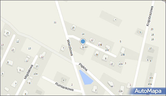 Gałów, Wierzbowa, 6, mapa Gałów