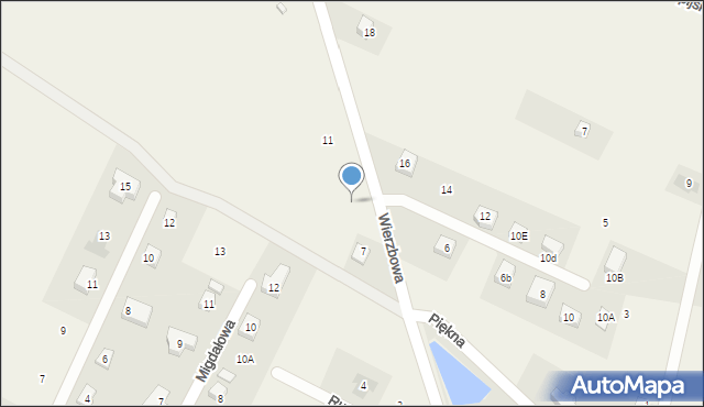 Gałów, Wierzbowa, 9, mapa Gałów