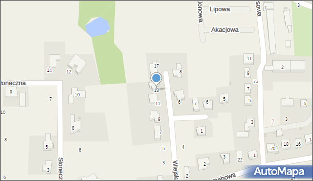 Galowice, Wiejska, 13, mapa Galowice