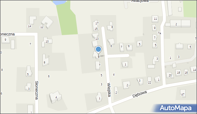 Galowice, Wiejska, 9, mapa Galowice