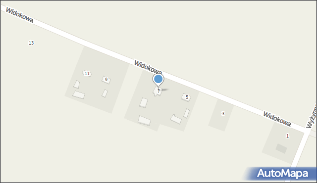 Garbów, Widokowa, 7, mapa Garbów