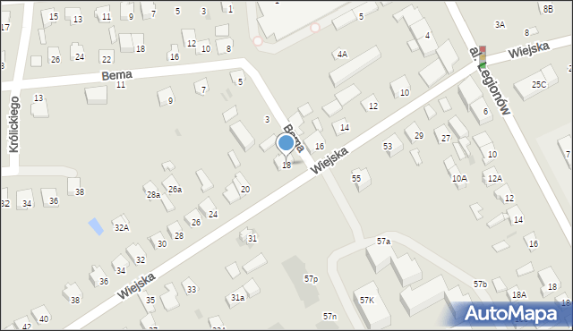 Garwolin, Wiejska, 18, mapa Garwolin
