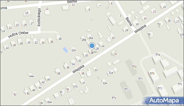 Garwolin, Wiejska, 28, mapa Garwolin