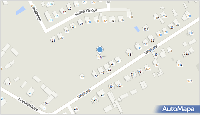 Garwolin, Wiejska, 44a, mapa Garwolin
