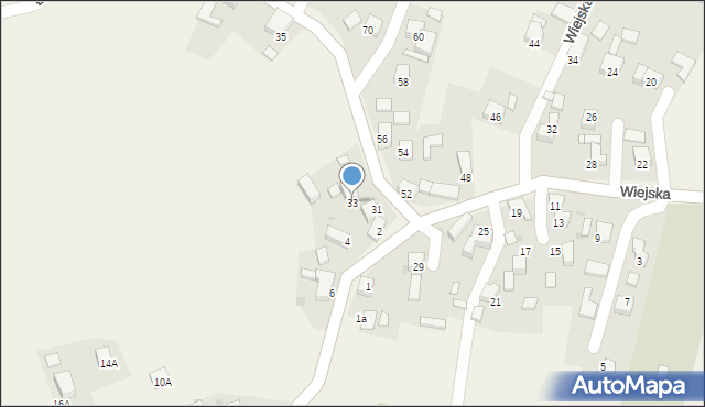 Gaszowice, Wiejska, 33, mapa Gaszowice