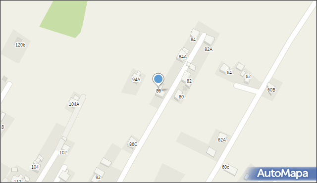 Gaszowice, Wiejska, 86, mapa Gaszowice