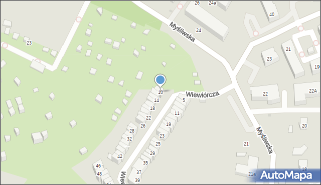 Gdańsk, Wiewiórcza, 10, mapa Gdańska