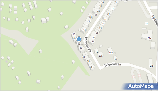 Gdańsk, Wiewiórcza, 56, mapa Gdańska