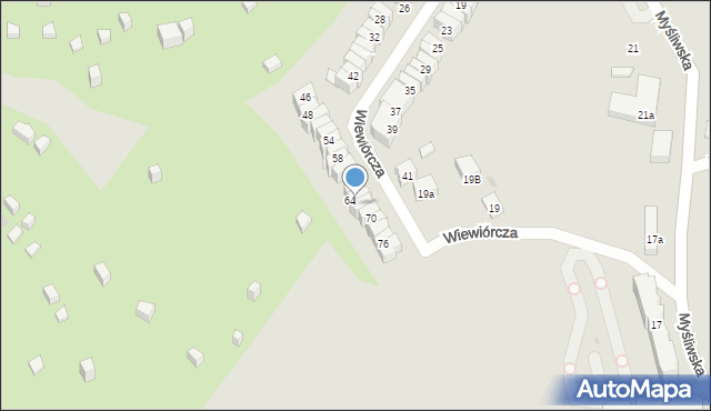 Gdańsk, Wiewiórcza, 66, mapa Gdańska