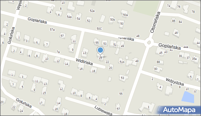 Gdańsk, Widlińska, 15, mapa Gdańska