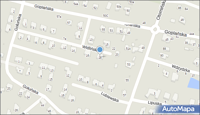 Gdańsk, Widlińska, 18, mapa Gdańska