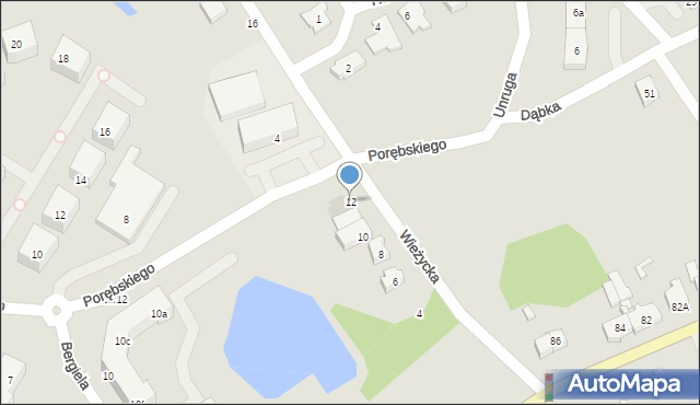 Gdańsk, Wieżycka, 12, mapa Gdańska