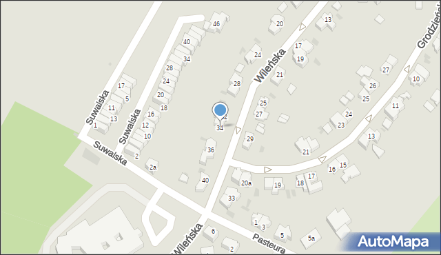 Gdańsk, Wileńska, 34, mapa Gdańska