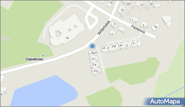 Gdańsk, Wileńska, 37a, mapa Gdańska