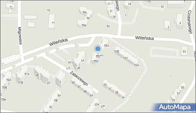 Gdańsk, Wileńska, 55C, mapa Gdańska