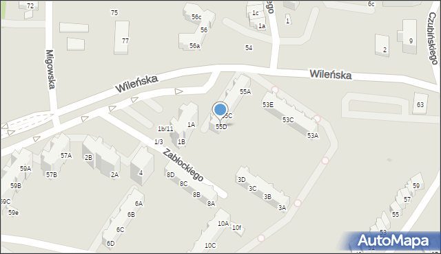 Gdańsk, Wileńska, 55D, mapa Gdańska