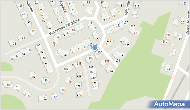 Gdańsk, Wichrowe Wzgórze, 157, mapa Gdańska