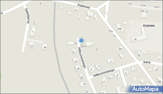 Gdańsk, Wiłkomirskiego Kazimierza, 14, mapa Gdańska