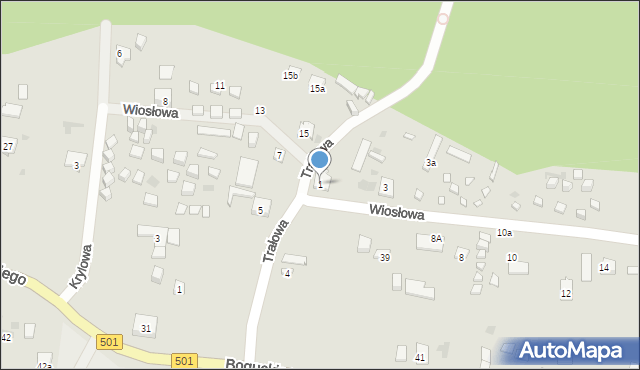 Gdańsk, Wiosłowa, 1, mapa Gdańska
