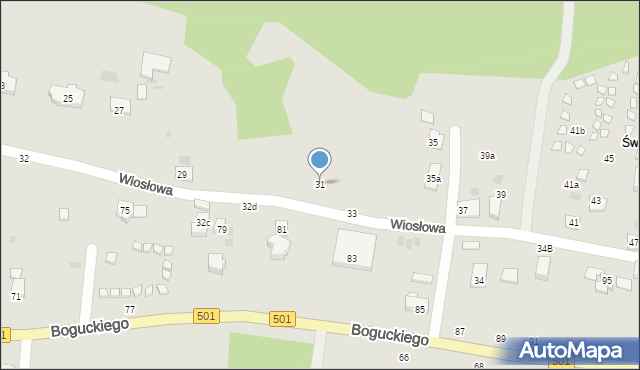 Gdańsk, Wiosłowa, 31, mapa Gdańska