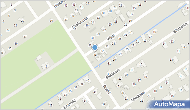 Gdańsk, Wilgi, 34, mapa Gdańska