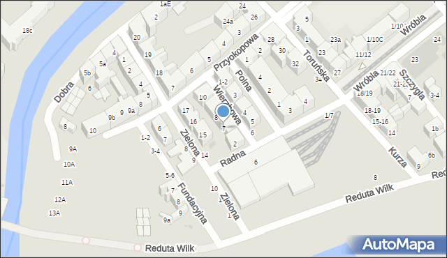 Gdańsk, Wierzbowa, 7, mapa Gdańska