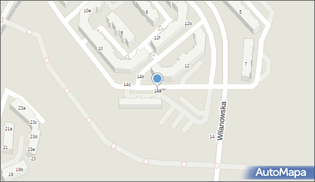 Gdańsk, Wilanowska, 14a, mapa Gdańska