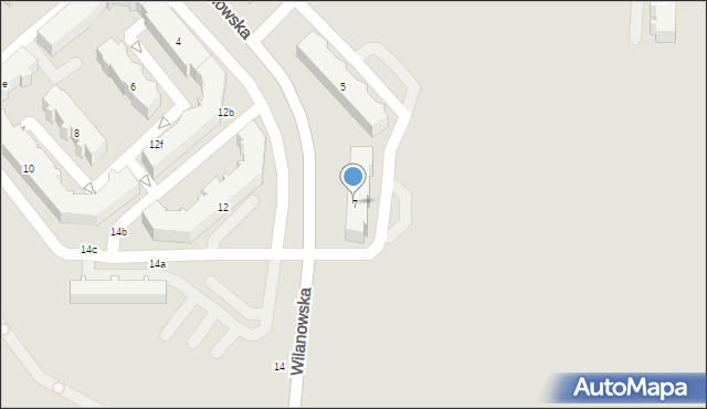 Gdańsk, Wilanowska, 7, mapa Gdańska