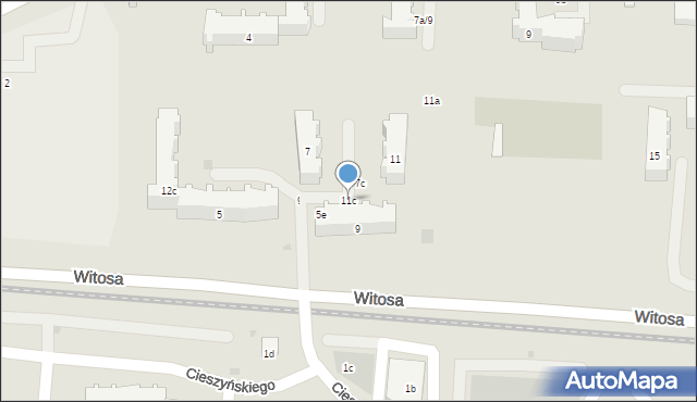 Gdańsk, Witosa Wincentego, 11c, mapa Gdańska