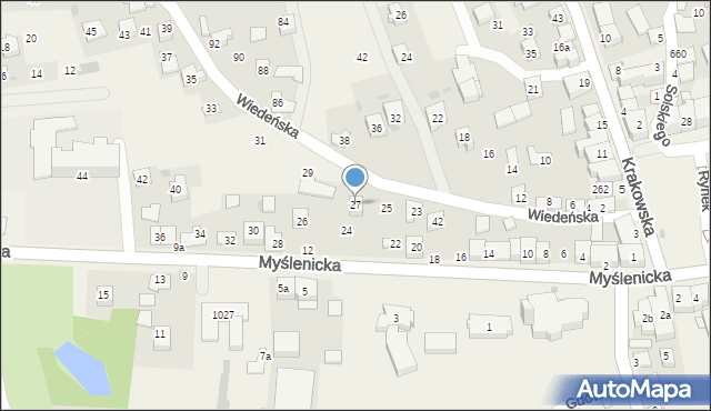 Gdów, Wiedeńska, 27, mapa Gdów