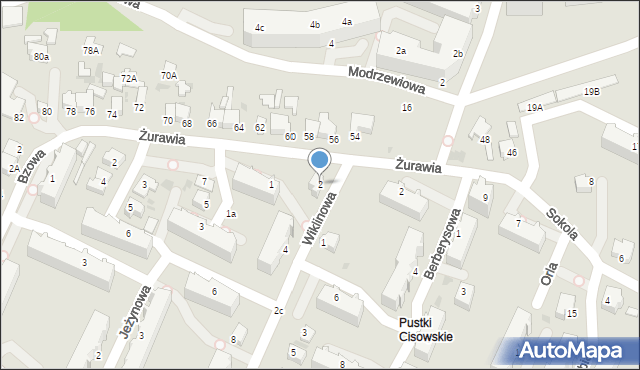 Gdynia, Wiklinowa, 2, mapa Gdyni