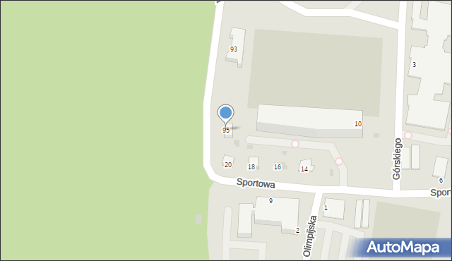 Gdynia, Wileńska, 95, mapa Gdyni