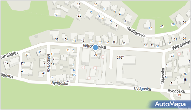 Gdynia, Witomińska, 29, mapa Gdyni