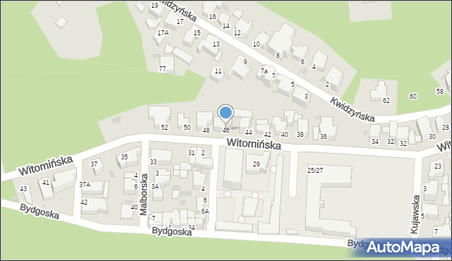 Gdynia, Witomińska, 46, mapa Gdyni