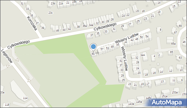 Gdynia, Wiosny Ludów, 61, mapa Gdyni