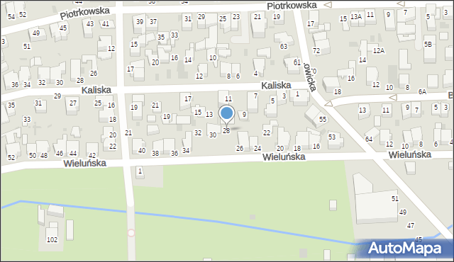 Gdynia, Wieluńska, 28, mapa Gdyni
