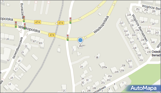 Gdynia, Wielkopolska, 301, mapa Gdyni