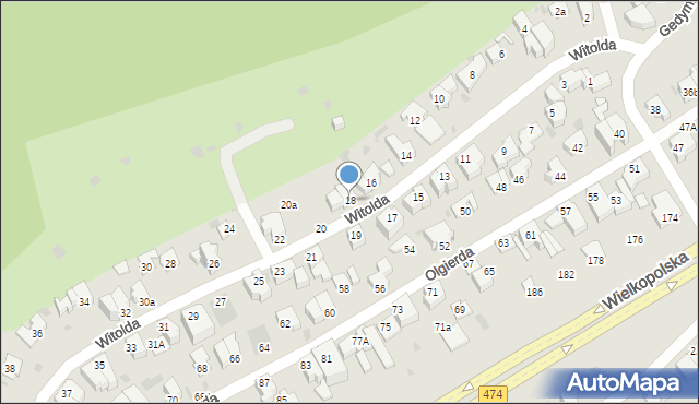 Gdynia, Witolda, 18, mapa Gdyni